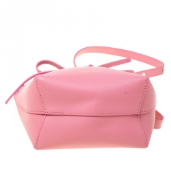 Pre Owned Mansur Gavriel Pink Leather Mini Drawstring Bag