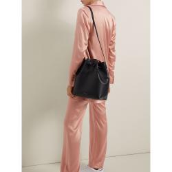 Mansur Gavriel Black Leather Bucket Bag One Size