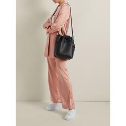 Mansur Gavriel Black Leather Bucket Bag One Size