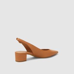 Pre Owned Mansur Gavriel Brown Slingback Lambskin Pumps IT 40
