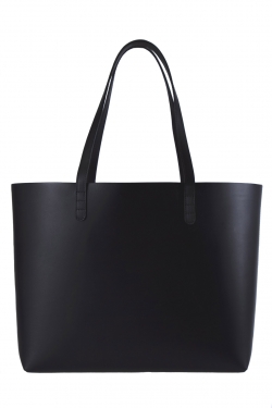 Mansur Gavriel Black/Argento Leather Large Tote