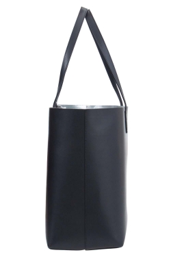 Mansur Gavriel Black/Argento Leather Large Tote