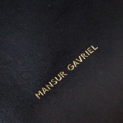 Pre Owned Mansur Gavriel Black Leather Lady Top Handle Bag