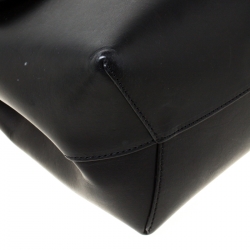 Pre Owned Mansur Gavriel Black Leather Lady Top Handle Bag