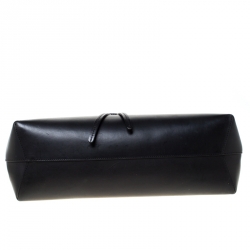 Pre Owned Mansur Gavriel Black Leather Lady Top Handle Bag