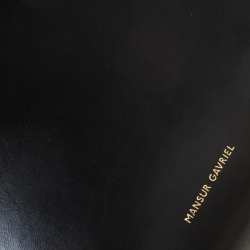 Pre Owned Mansur Gavriel Black Leather Mini Bucket Bag