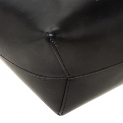 Pre Owned Mansur Gavriel Black Leather Mini Bucket Bag