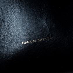 Pre Owned Mansur Gavriel Black Leather Bucket Bag 