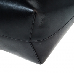 Pre Owned Mansur Gavriel Black Leather Bucket Bag 