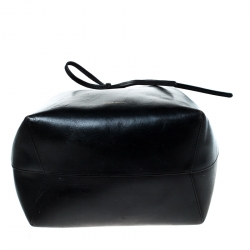 Pre Owned Mansur Gavriel Black Leather Bucket Bag 