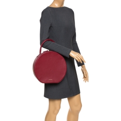Mansur Gavriel Red Leather Circle Satchel