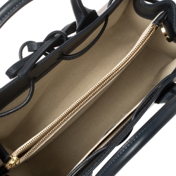 Pre Owned Mansur Gavriel Navy Blue Leather Sun Tote