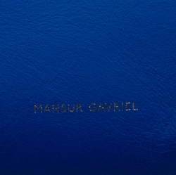 Pre Owned Mansur Gavriel Blue Leather Mini Backpack