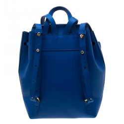 Pre Owned Mansur Gavriel Blue Leather Mini Backpack