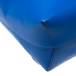 Pre Owned Mansur Gavriel Blue Leather Mini Backpack