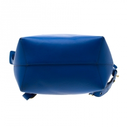 Pre Owned Mansur Gavriel Blue Leather Mini Backpack