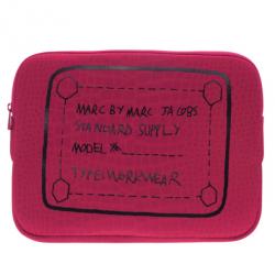 Marc by Marc Jacobs Pink 13" Trompe l'Oeil Croc-Print Laptop Case