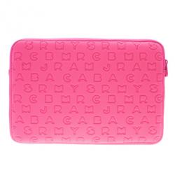 Pre Owned Marc by Marc Jacobs Pink Dreamy Logo Laptop Case