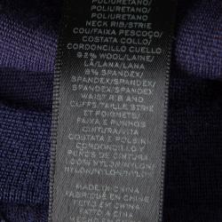 Pre Owned Marc By Marc Jacobs Navy Blue Saddle Sleeve Sweatshirt Dress M