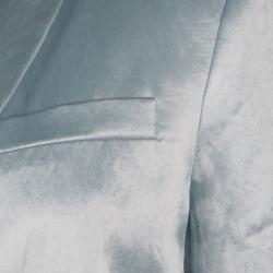 Pre Owned Marc by Marc Jacobs Stormy Sky Blue Cosmo Satin Blazer S