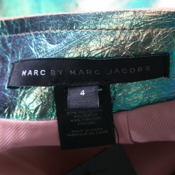 مملوكة مسبقًا تنورة قصيرة مارك باي مارك جاكوبس جلد قزحي ميتاليك S