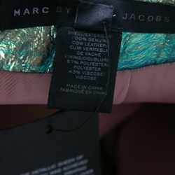 مملوكة مسبقًا تنورة قصيرة مارك باي مارك جاكوبس جلد قزحي ميتاليك S