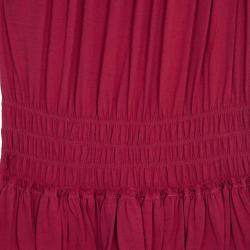 Pre Owned Marc by Marc Jacobs Muted Magenta Drop Waist Ruffle Hem Dress XS