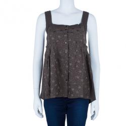 Marc by Marc Jacobs Brown Rib Trimming Tank Top M