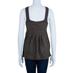 Marc by Marc Jacobs Brown Rib Trimming Tank Top M