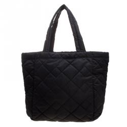 Pre Owned Marc by Marc Jacobs Black Quilted Nylon Crosby Tote