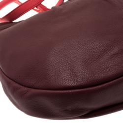Pre Owned Marc by Marc Jacobs Maroon Leather Hillier Hobo