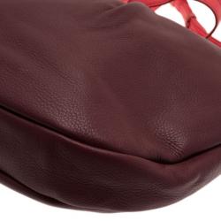 Pre Owned Marc by Marc Jacobs Maroon Leather Hillier Hobo