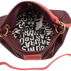 Pre Owned Marc by Marc Jacobs Maroon Leather Hillier Hobo