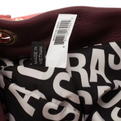 Pre Owned Marc by Marc Jacobs Maroon Leather Hillier Hobo
