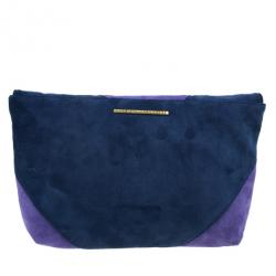 Pre Owned Marc by Marc Jacobs Multicolor Suede Etta Patchwork Clutch