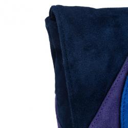 Pre Owned Marc by Marc Jacobs Multicolor Suede Etta Patchwork Clutch