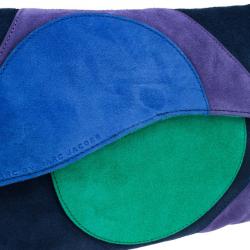 Pre Owned Marc by Marc Jacobs Multicolor Suede Etta Patchwork Clutch