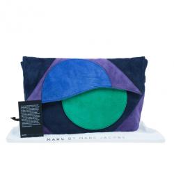 Pre Owned Marc by Marc Jacobs Multicolor Suede Etta Patchwork Clutch