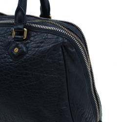 Pre Owned Marc by Marc Jacobs Black Leather Washed Up Lauren Satchel