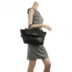 Pre Owned Marc by Marc Jacobs Flipping Dots Black Top Handle Bag