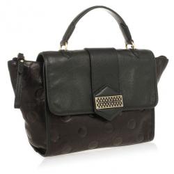 Pre Owned Marc by Marc Jacobs Flipping Dots Black Top Handle Bag