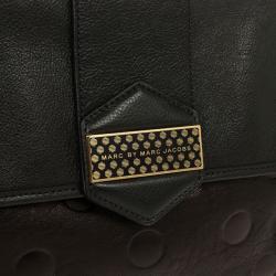 Pre Owned Marc by Marc Jacobs Flipping Dots Black Top Handle Bag