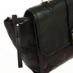 Pre Owned Marc by Marc Jacobs Flipping Dots Black Top Handle Bag