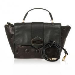 Pre Owned Marc by Marc Jacobs Flipping Dots Black Top Handle Bag