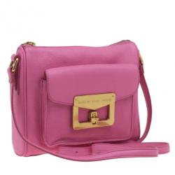 Pre Owned Marc by Marc Jacobs Pink Leather Small Crossbody Bag