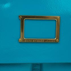 مملوكة مسبقًا Marc by Marc Jacobs Turquoise Glazed Leather Small Werdie Satchel