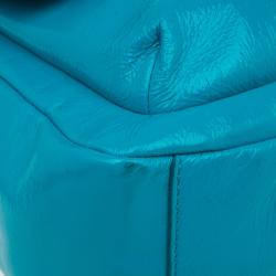 مملوكة مسبقًا Marc by Marc Jacobs Turquoise Glazed Leather Small Werdie Satchel