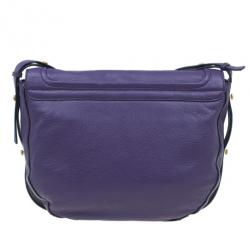 Pre Owned Marc by Marc Jacobs Pansy Purple Revolution Messenger Bag