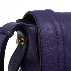 Pre Owned Marc by Marc Jacobs Pansy Purple Revolution Messenger Bag