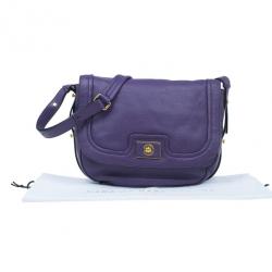 Pre Owned Marc by Marc Jacobs Pansy Purple Revolution Messenger Bag